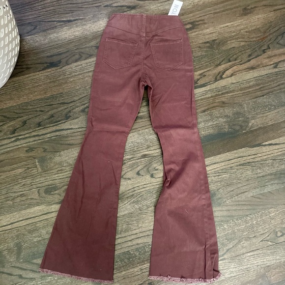 Brown wide leg jeans with adjustable waist, Size 1 - Picture 4 of 10
